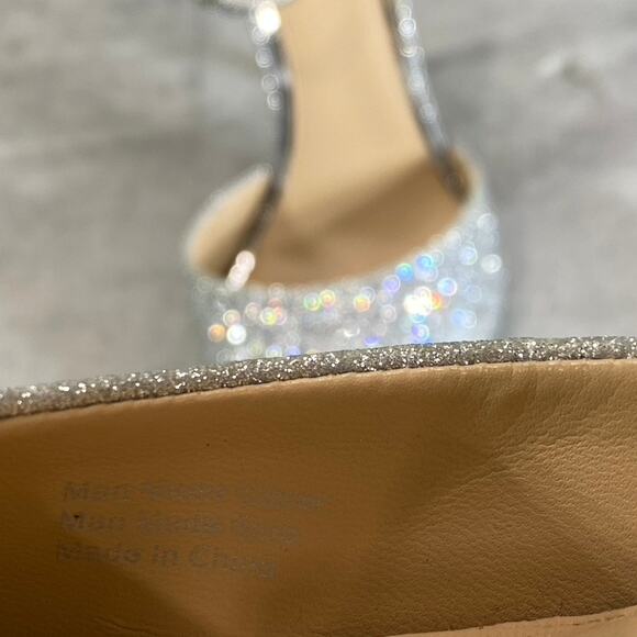 JEWEL BAGLEY MISCHKA Women's Silver Glitter Jailene Pointed-Toe Stiletto Pumps - Picture 11 of 11